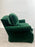Hollywood Regency Style Custom Overstuffed Emerald Velvet Armchair
