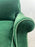 Hollywood Regency Style Custom Overstuffed Emerald Velvet Armchair