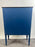 Modern Farmhouse Blue Solid Pin with Silver-Tone Mesh Doors Server or Cabinet