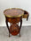 French Baroque Revival Style Oval Marquetry Side or End Table with Ormolu Accent
