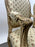 French Louis XV Style Bergère Armchair, Painted Frame, Floral Embroidery, a Pair