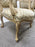 French Louis XV Style Bergère Armchair, Painted Frame, Floral Embroidery, a Pair