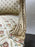 French Louis XV Style Bergère Armchair, Painted Frame, Floral Embroidery, a Pair