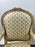 French Louis XV Style Bergère Armchair, Painted Frame, Floral Embroidery, a Pair