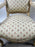 French Louis XV Style Bergère Armchair, Painted Frame, Floral Embroidery, a Pair