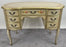 French Provincial Style Kidney Shaped Lady Writing or Vanity Desk with Ottoman