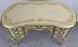 French Provincial Style Kidney Shaped Lady Writing or Vanity Desk with Ottoman