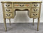 French Provincial Style Kidney Shaped Lady Writing or Vanity Desk with Ottoman