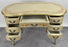 French Provincial Style Kidney Shaped Lady Writing or Vanity Desk with Ottoman