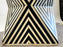 Art Deco Style Black & White Resin Sculptural Side End Table or Stool, a Pair