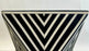 Art Deco Style Black & White Resin Sculptural Side End Table or Stool, a Pair