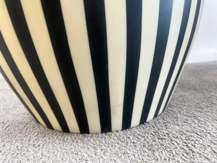 Art Deco Style Black and White Resin Side, End Table or Stool, a Pair