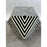 Art Deco Style Sculptural Resin Black & White Pedestal , Side End Table or Stool
