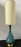 Mid-Century Modern Green Malachite Teardrop Design Table Lamp w Custom Shade