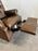 English Chesterfield Style Brown Leather Tufted Reclining & Rocking Club Chair