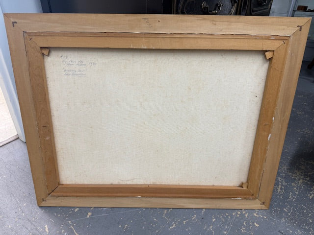 Paul R. Hee Maritime Scene " Wearing Ship Oil Painting on Canvas Signed & Framed 1950's