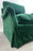 Hollywood Regency Style Custom Overstuffed Emerald Velvet Armchair