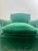 Hollywood Regency Style Custom Overstuffed Emerald Velvet Armchair