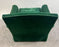 Hollywood Regency Style Custom Overstuffed Emerald Velvet Armchair