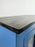 Modern Farmhouse Blue Solid Pin with Silver-Tone Mesh Doors Server or Cabinet