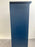 Modern Farmhouse Blue Solid Pin with Silver-Tone Mesh Doors Server or Cabinet