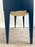 Modern Farmhouse Blue Solid Pin with Silver-Tone Mesh Doors Server or Cabinet