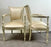 French Academic Revival Louis XVI Style Off-White Painted Chair C 1930's, a Pair