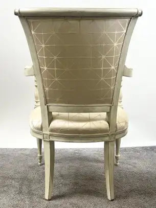 French Academic Revival Louis XVI Style Off-White Painted Chair C 1930's, a Pair