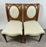 Vintage French Louis XVI Style Oak Side Chairs, Carved Cameo Back, Pair