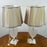 Vintage Neoclassical Style Frosted Glass Urn Table Lamps, Silver Base, a Pair