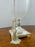 Vintage Neoclassical Style Frosted Glass Urn Table Lamps, Silver Base, a Pair