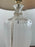 Vintage Neoclassical Style Frosted Glass Urn Table Lamps, Silver Base, a Pair