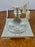 Vintage Neoclassical Style Frosted Glass Urn Table Lamps, Silver Base, a Pair