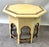 Moroccan Style Off -White Bone Inlay Octagonal Side Table with Moorish Arches