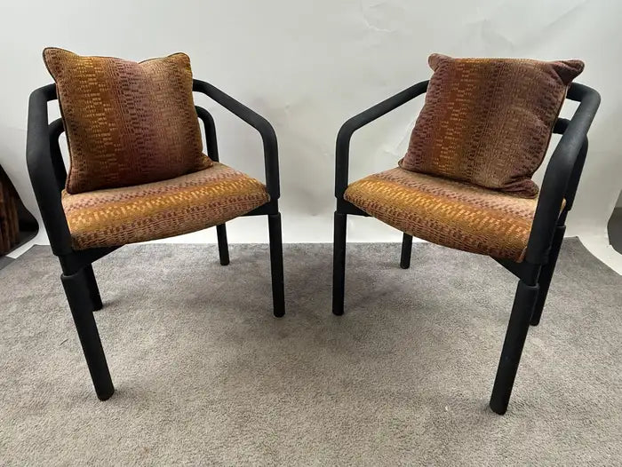 Brian Kane Rubber Chair for Metropolitan Furniture / Steelcase 1980's , A Pair