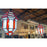 Art Deco-Style White Milk & Red Glass & Bronze Chandelier, Pendant or Lantern