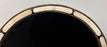 Art Deco Style Handmade White & Black with Brass Inlay Round Mirror, a Pair