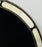 Art Deco Style Handmade White & Black with Brass Inlay Round Mirror, a Pair