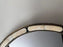 Art Deco Style Handmade White & Black with Brass Inlay Round Mirror, a Pair