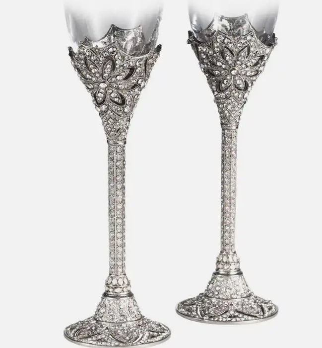 Olivia Riegel Windsor Swarovski crystals Flute, Set of 2