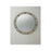 Art Deco Style Handmade White & Black with Brass Inlay Round Mirror, a Pair