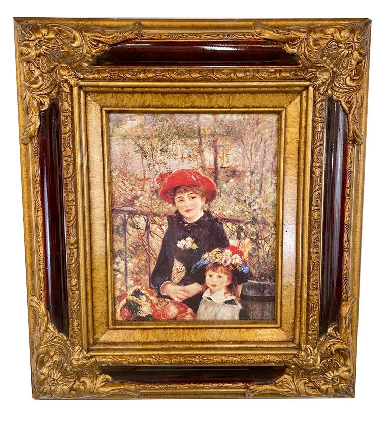 Impressionistic "Two Sisters On the Terrace" Print after Pierre-August Renoir