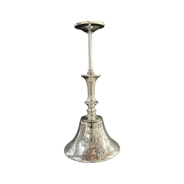 Post Modern style Silver Cone Pendant in Antiqued Finish, Set of 5