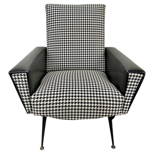 Mid-Century Modern Armchair or Lounge Chair Black and White, 1960s