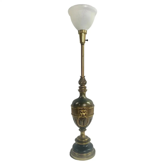 Vintage Stiffel Brass Table Lamp Pair 32 Tall 