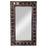 Hollywood Regency Style Blue Mirror, Bronze & Stones inlay in Filligree Design