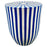 Art Deco Style Blue & White Cylindrical Resin Side, End Table or Stool, a Pair