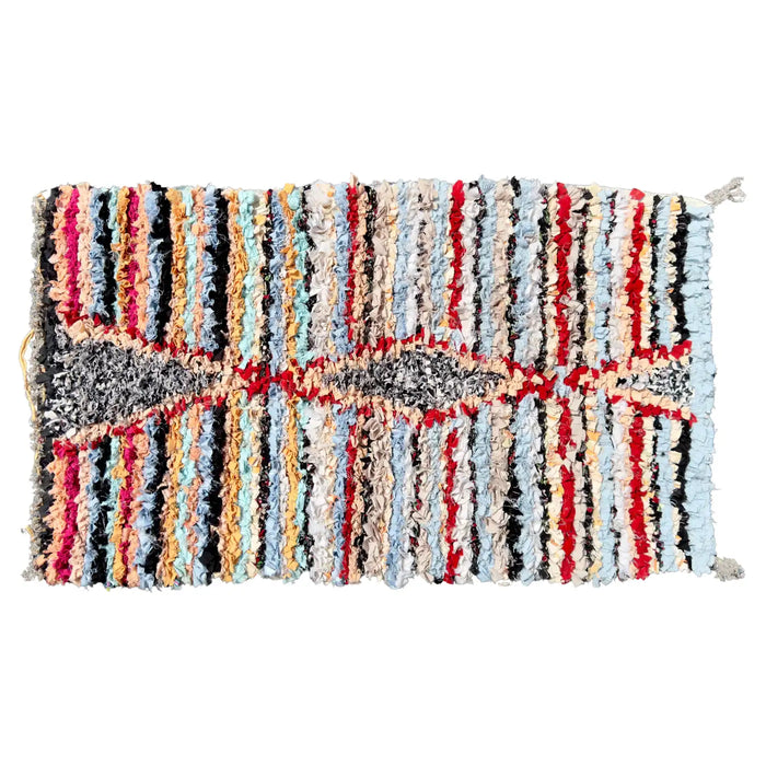 Boho Chic Moroccan Handmade Multi-Color Small Area Rug