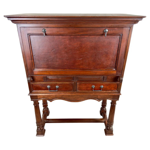 Traditional Style Mahogany Wine Bar Secretary Cabinet by South Cone Trading Co