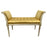 French Louis XVI Style Tufted Gold Upholstery Window Seat Bench